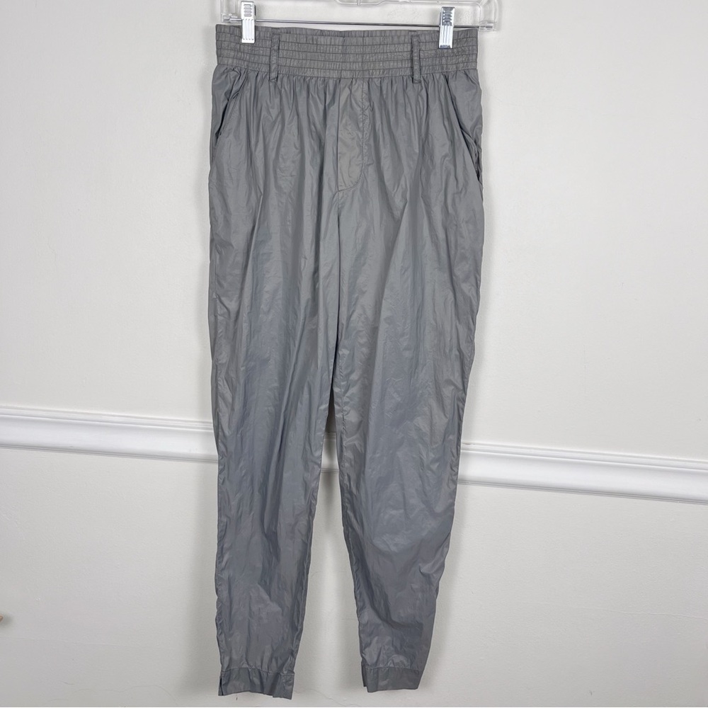 Catherine Hammel Gray Nylon Windbreaker Pants Slim Size Small